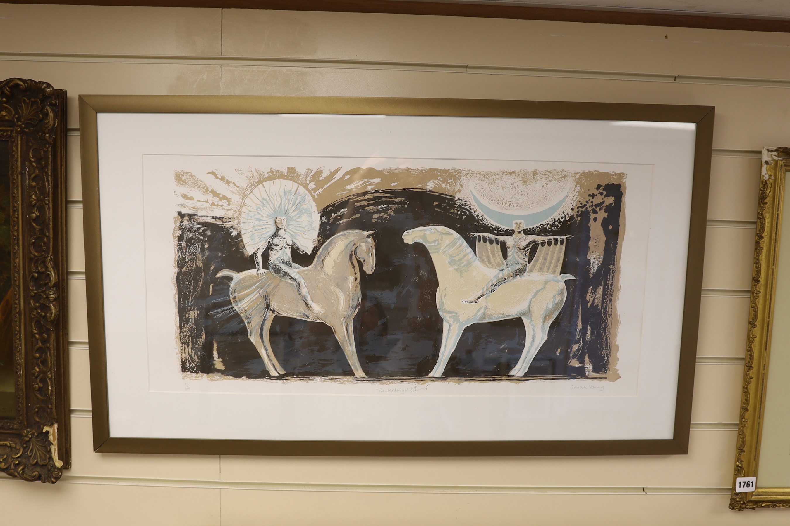 Sarah Young, colour print, 'The Midnight Sun', signed in pencil, limited edition 66/100, 32 x 68cm